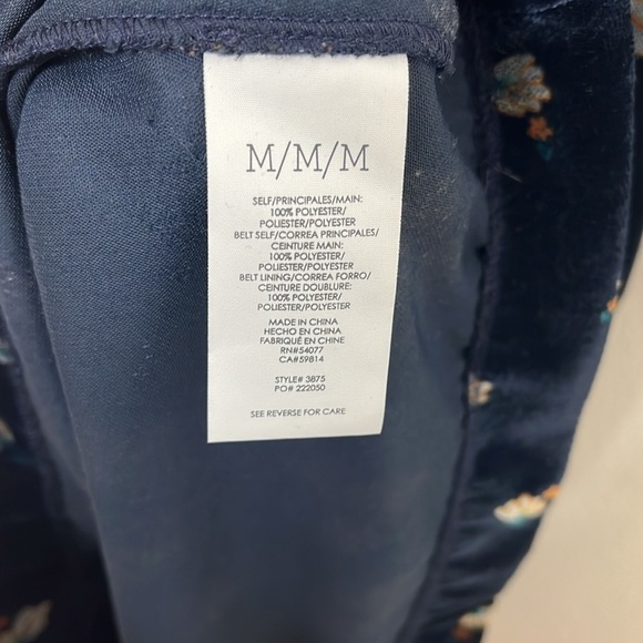 CAbi Decked Out Navy Floral Long Sleeve Dress Style 3875 Women's Size Medium - Picture 4 of 5